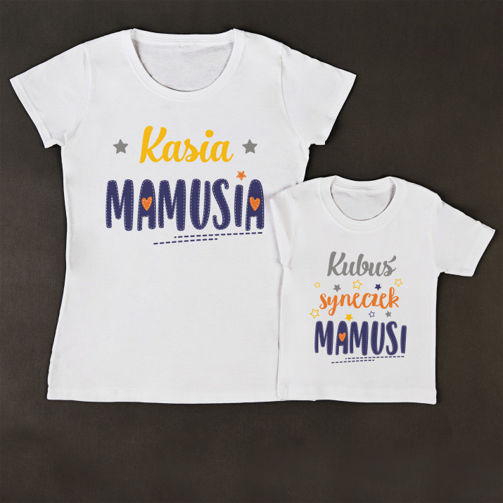 Mamusia, synek mamusi - Zestaw Koszulek Mamy i Dziecka